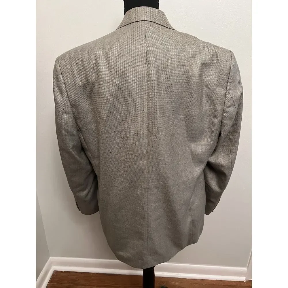 Ralph Lauren Made Expressly for Dillard's 40S Men's Navy Beige Suit Coat/Jacket